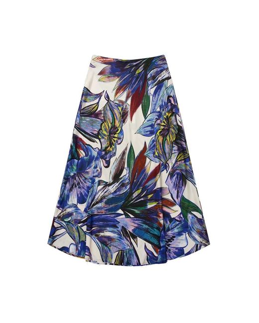 Munthe Dinea Silk Slip Skirt in Blue | Lyst