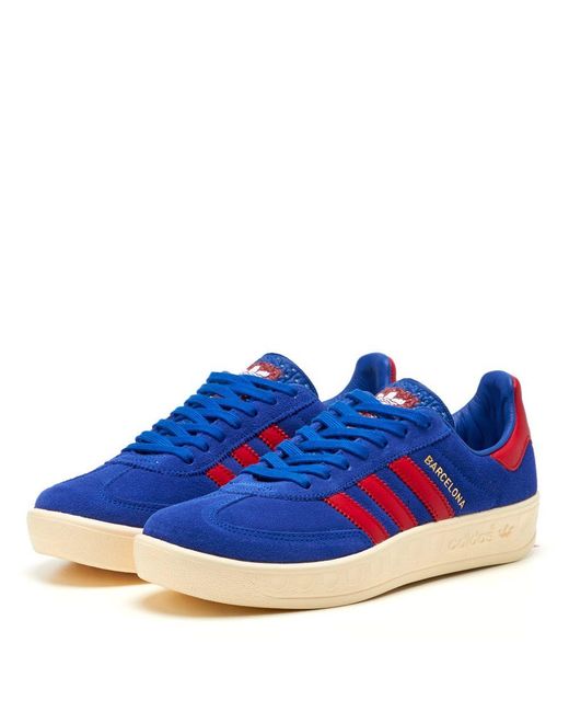 adidas Suede Barcelona Trainers in Blue for Men - Save 62% - Lyst