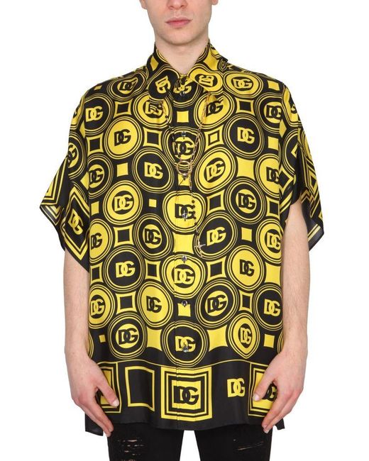 dolce and gabbana yellow shirt