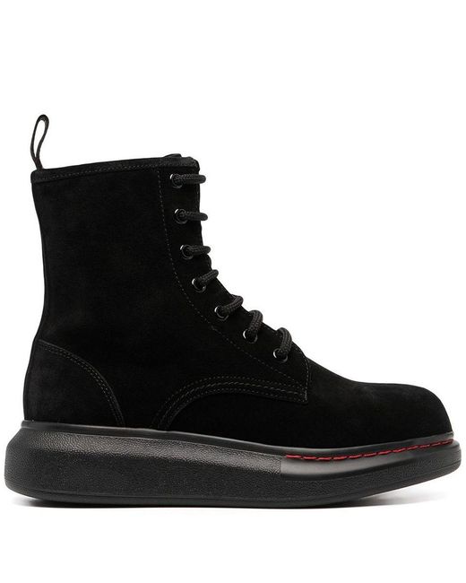 Alexander McQueen Suede Hybrid Chunky Boots in Black - Save 29% - Lyst