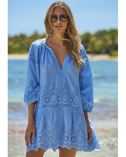Melissa Odabash Ashley Cover Up Blue in 