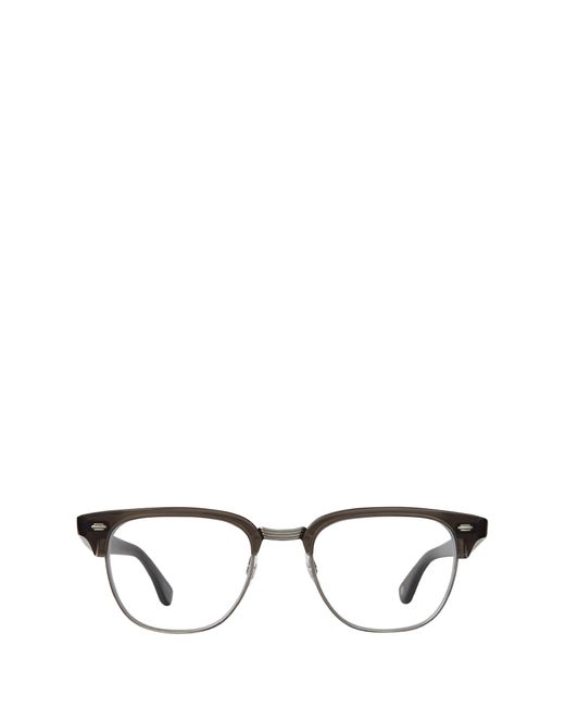 Garrett Leight Elkgrove Black Glassbrushed Eyeglasses in Silver