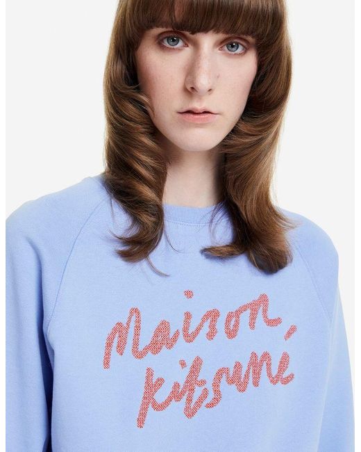 maison kitsune blue sweatshirt