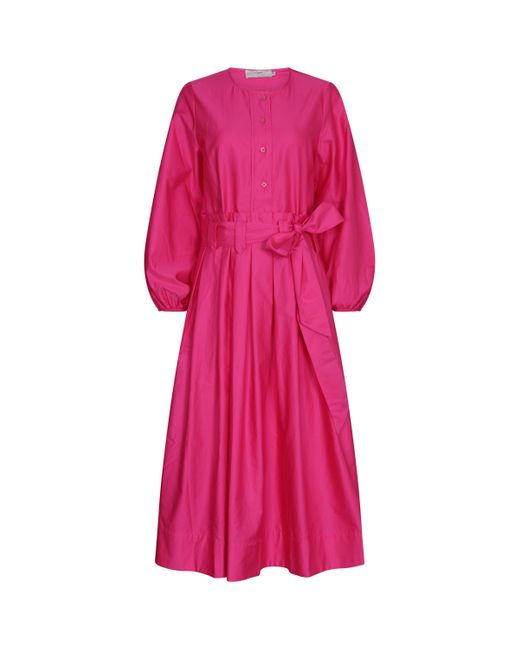 Devotion Twins Cotton Naxos Midi Dress in Pink | Lyst
