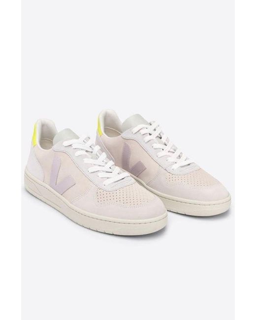 veja v 10 suede multico sable parme
