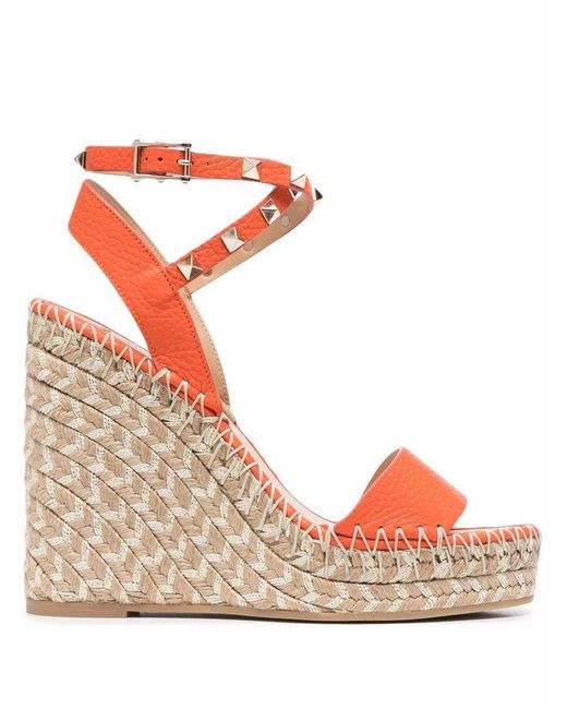 orange valentino sandals