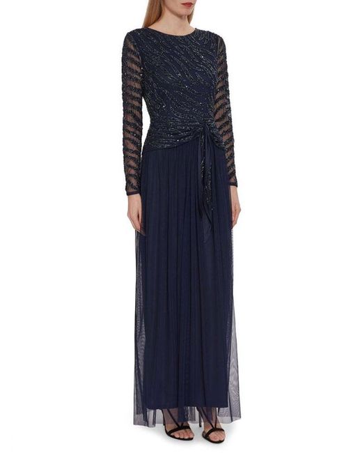 Gina Bacconi Chiffon Zevvi Sequin Maxi 