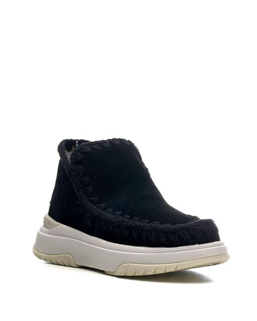 Mou Stivale Estive Jogger Plain Suedewoven Lab in Blue Lyst