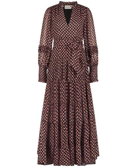 FABIENNE CHAPOT Synthetic Chichi Dress Black Crazy Clay in Brown | Lyst