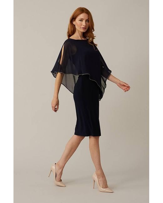 Joseph Ribkoff Navy Layered Midi Dress in Blue Lyst