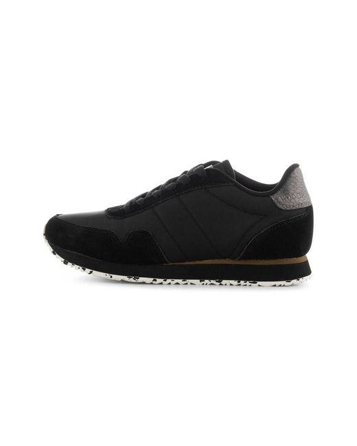 Woden Nora Iii Leather Trainers in Black | Lyst