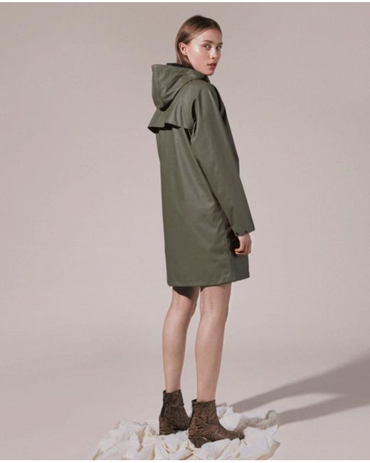 olive rain jacket