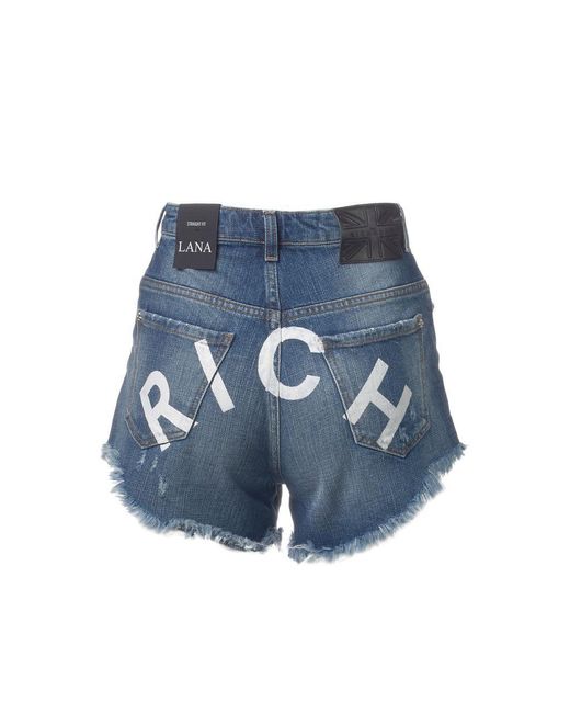 John Richmond Pantaloncino Denim Apopi in Blue | Lyst