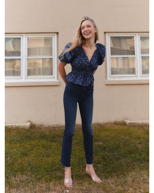 Mother Denim The Hustler Ankle Fray In 