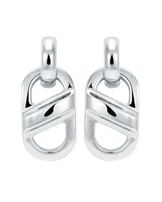 BOSS by Hugo Boss Ladies Chain Drop Earrings in Silver (Metallic) - Lyst