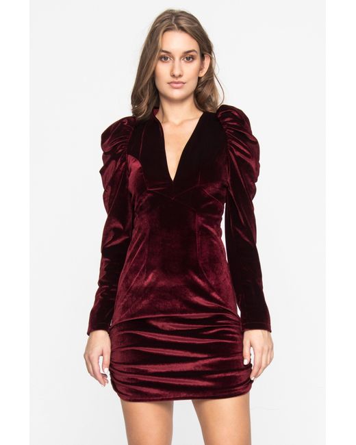 Angelika Jozefczyk Velvet Dress Diana in Red Lyst