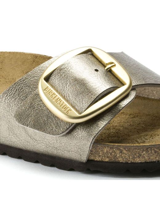 birkenstock madrid big buckle silver