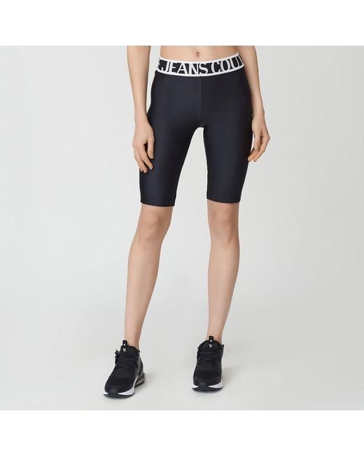 Versace Jeans Couture Leggings Ciclista in Black - Lyst