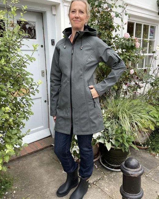 Ilse Jacobsen Fleece 3/4 Raincoat Urban in Grey (Gray) - Lyst