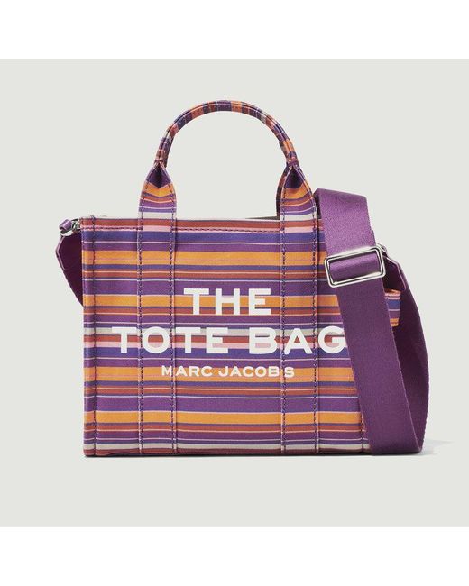 Marc Jacobs Mini Tote Bag In Cotton Pruple Multi (the) in Purple | Lyst