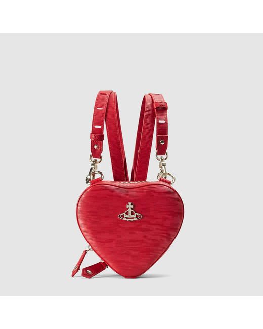 Vivienne Westwood Synthetic Ella Heart Mini Backpack in Red | Lyst