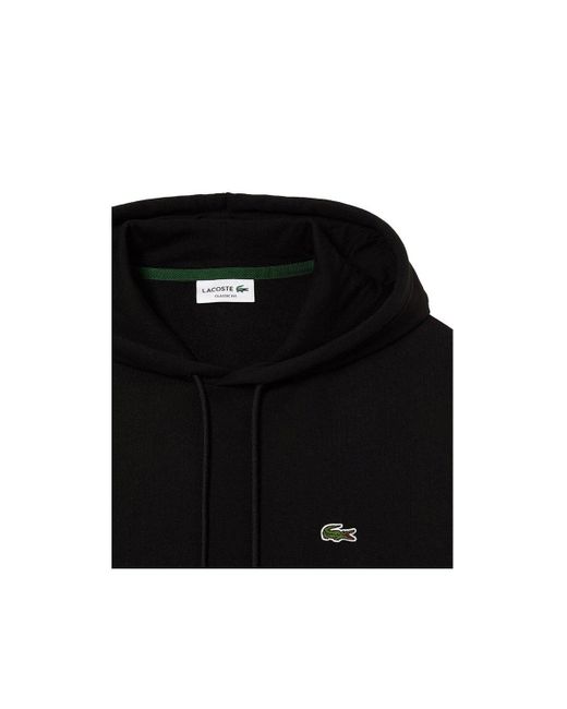 Lacoste Organic Cotton Hooded Sweatshirt Sizing: 3 | S in Black for Men |  Lyst