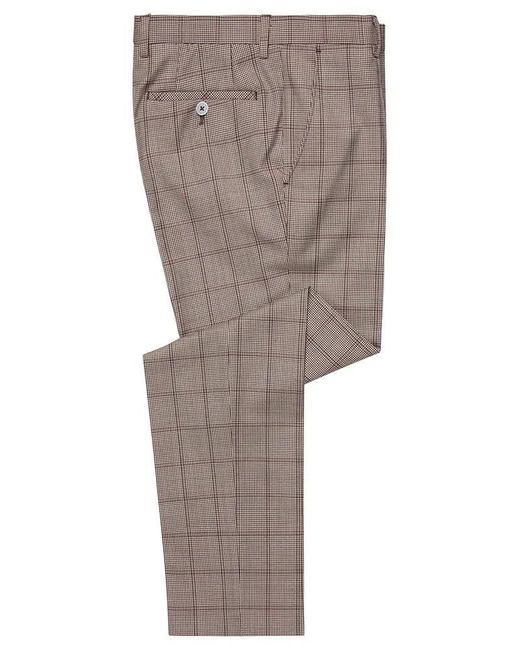 Remus Uomo Wool Lazio Check Suit Trouser - Beige / Burgundy in Brown ...