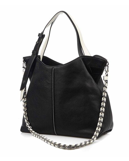 Michael Kors Downtown Astor Large Pebbled Leather Shoulder Bag in Black