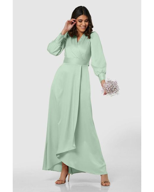 Closet Synthetic Mint High-low Wrap 
