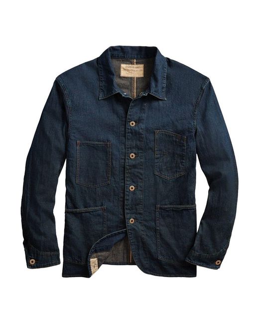 RRL Selvedge Denim Engineer Jacket in 