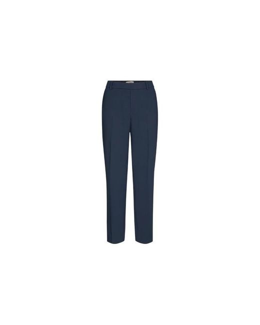 Womens Clothing Trousers Slacks and Chinos Straight-leg trousers Mos Mosh Synthetic Bai Leia Trouser Navy in Blue 