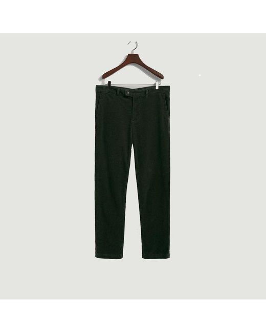 GANT Allister Straight Corduroy Chino Pants Storm Green for Men | Lyst