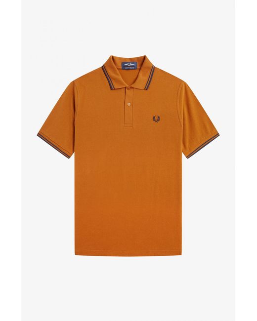 Mens Clothing T-shirts Polo shirts Fred Perry Cotton Twin Tipped Polo Shirt in Yellow for Men 