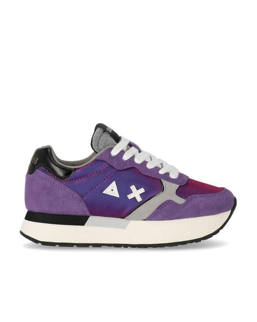 Sun68 Synthetic Kelly Nylon Solid Sneaker in Purple | Lyst