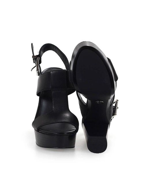 MICHAEL Michael Kors Michael Kors Becker Black Platform Sandal - Lyst