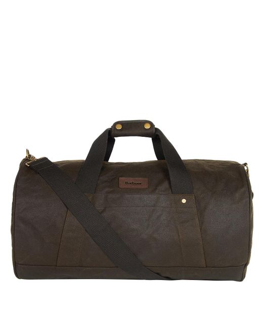 Barbour Leather Explorer Wax Duffle Bag Olive in Green,Brown (Black) for  Men - Save 31% | Lyst