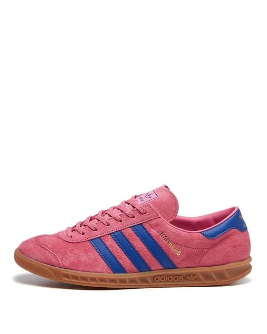 adidas Leather Hamburg Trainers - / Blue in Pink for Men - Lyst