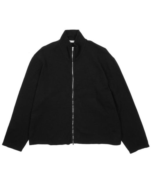 Our Legacy Cotton Shrunken Fullzip Polo Rayon Plait in Black for Men | Lyst