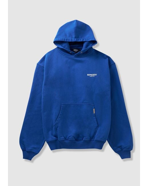 Represent Cotton Owners Club Hoodie In Cobalt in Blue for Men | Lyst