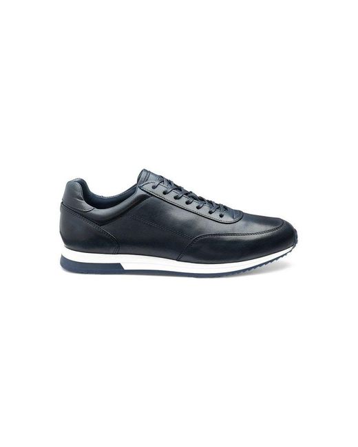 Loake Bannister Calf Leather Navy Trainer Shoe in Brown for Men | Lyst ...