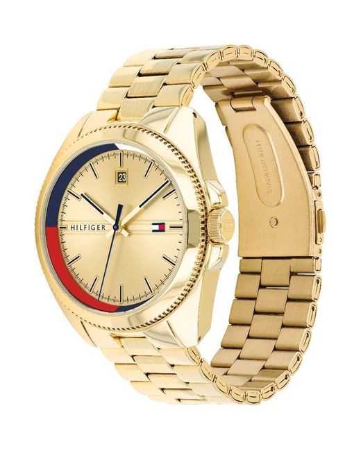 Tommy Hilfiger Quartz Stainless Steel And Bracelet Casual Watch in Gold (Metallic) for Men -