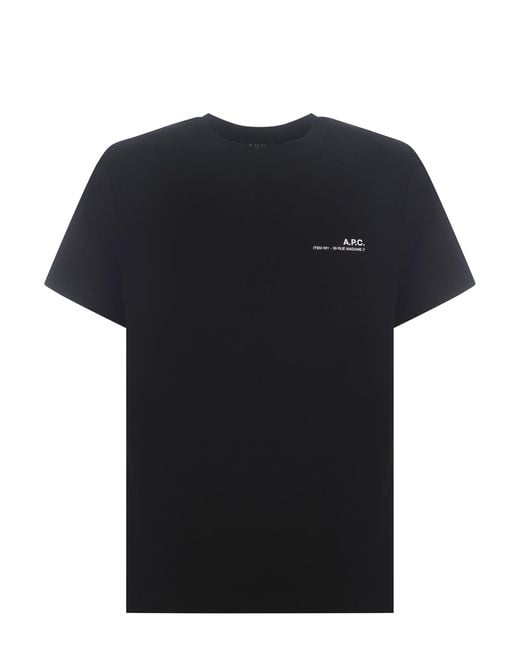 A.P.C. Cotton . T-shirts And Polos Black for Men - Save 24% | Lyst