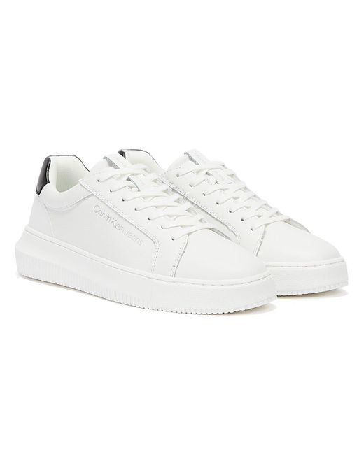 Calvin Klein Denim Chunky Cupsole 3 Trainers in White | Lyst