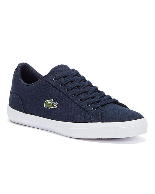 Lacoste Canvas Lerond Bl 2 Cam Trainers in Blue for Men - Lyst