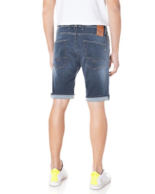 Replay Hyperflex New Anbass Shorts Dark in Blue for Men | Lyst