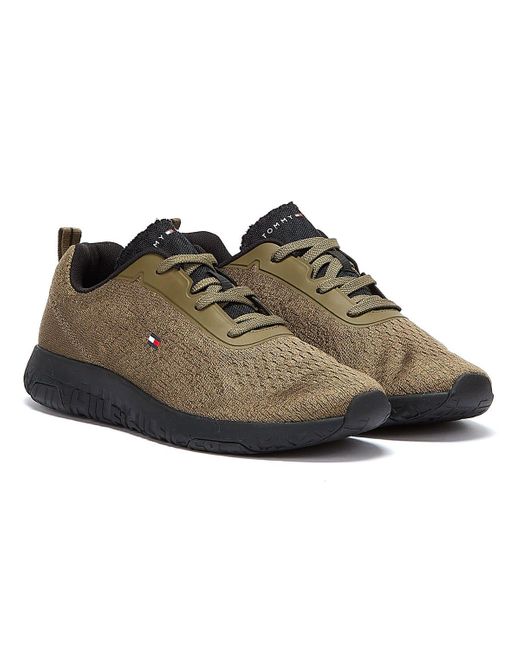 Tommy Hilfiger Rubber Tommy Hilfiger Lightweight Mesh Runners Trainers in  Brown for Men | Lyst