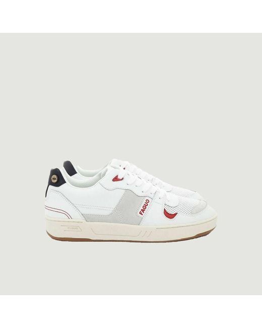 Faguo Leather Ceiba Sneakers Ecru in White for Men - Lyst