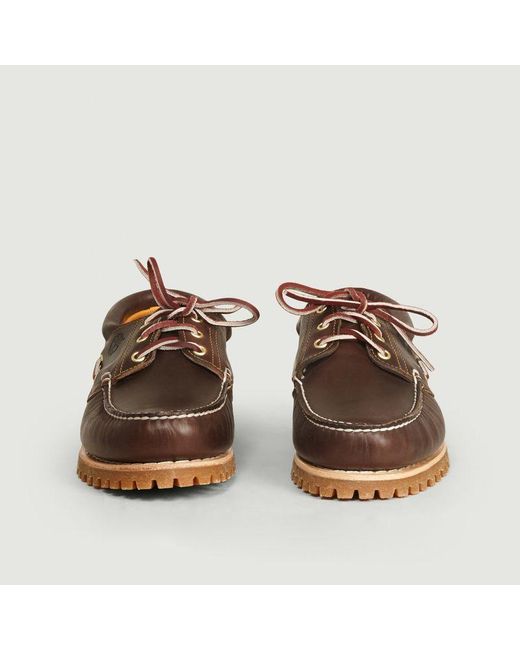 Timberland Leather Boat Shoes Authentics 3 Eye Classic Lug in Brown for Men  | Lyst