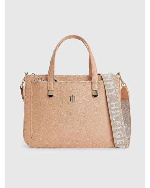 Tommy Hilfiger Aw0aw11363 Borsa Donna in Natural Lyst