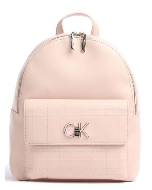 Calvin Klein Re-lock Quilt Zaino Pelle Sintetica Rosa Anticosku #  K60k609626-ter in Pink | Lyst